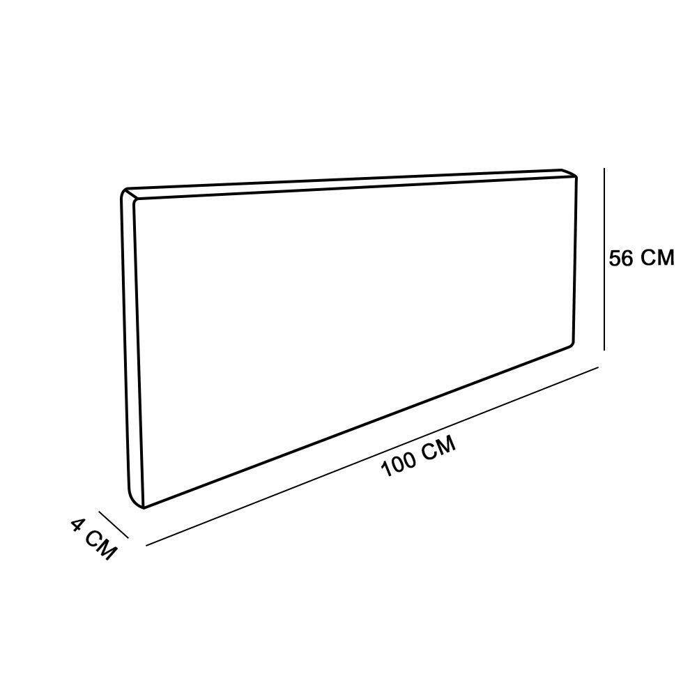 Cabeceira Painel Clean Box Solteiro 100cm grafite