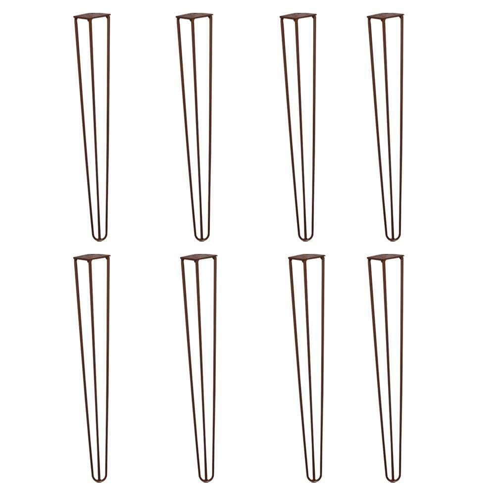 Kit 8 Pés De Metal 60 Cm Mesa De Canto Aparador Bronze