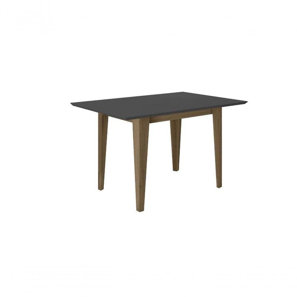 Mesa De Jantar Kate 136Cm Carvalho/Grafite - Poliman