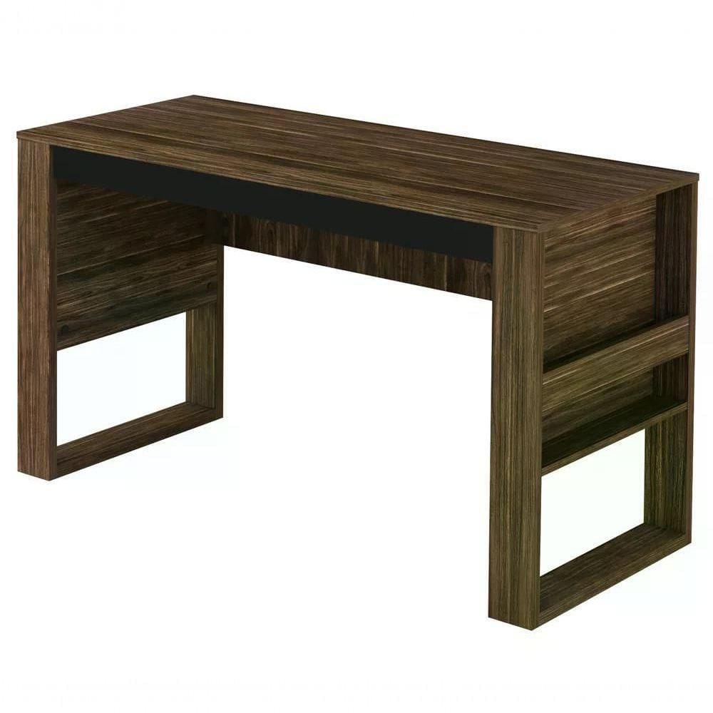 Mesa Escrivaninha Para Escritorio Me4146 Nogal Preto Nogal P