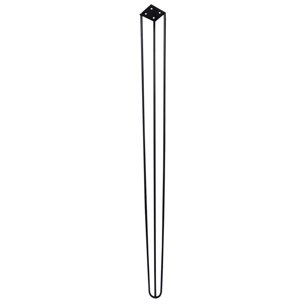 Pé De Metal 90 Cm Harpin Legs Aparador E Mesa De Canto Preto