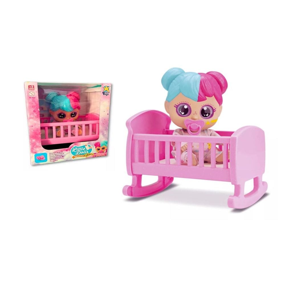 Boneca Little Dolls Bercinho Glitter - Divertoys