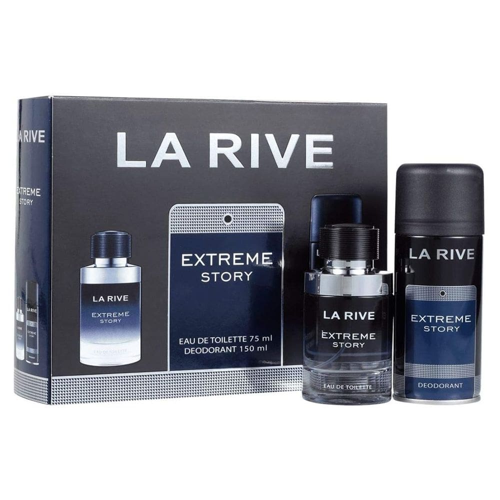 Kit Perfume Extreme Story La Rive EDT Masculino 75ml + Desodorante 150ml