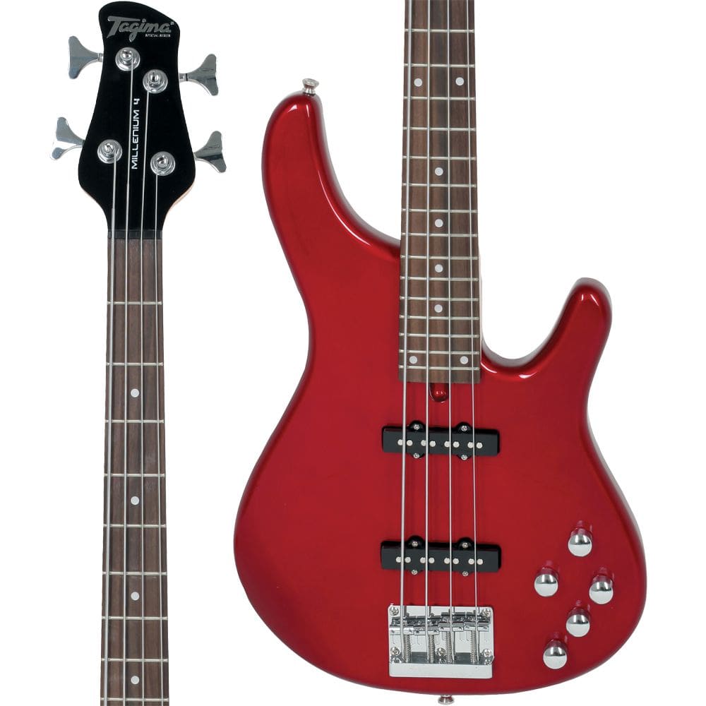 Contrabaixo Tagima Millenium 4 Cordas Ativo Vermelho