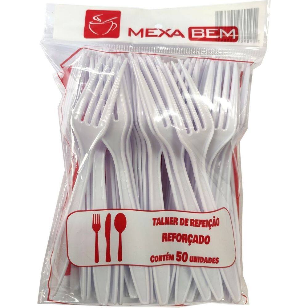 Kit C/2 Pct Garfo Refeicao Master Offwhite C/50 Un(Mexa Bem)