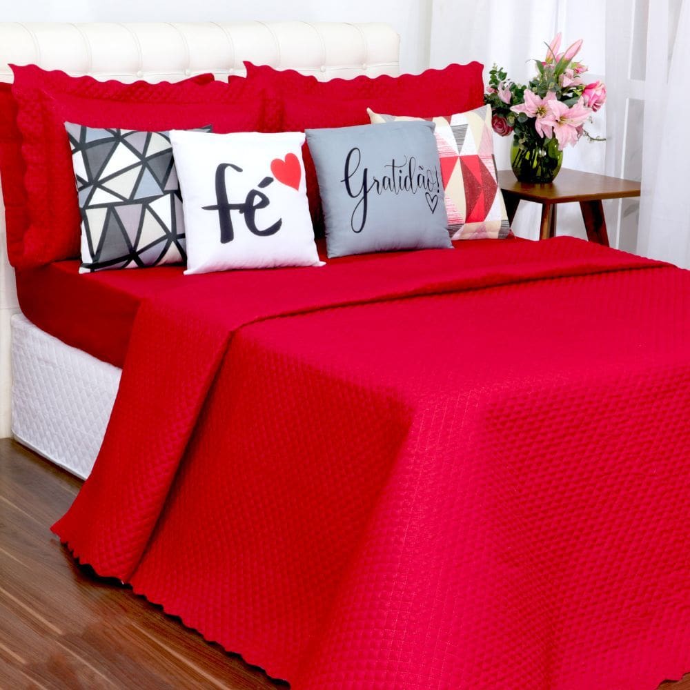 Colcha Cama Queen Cobre Leito 8 peças Liberty