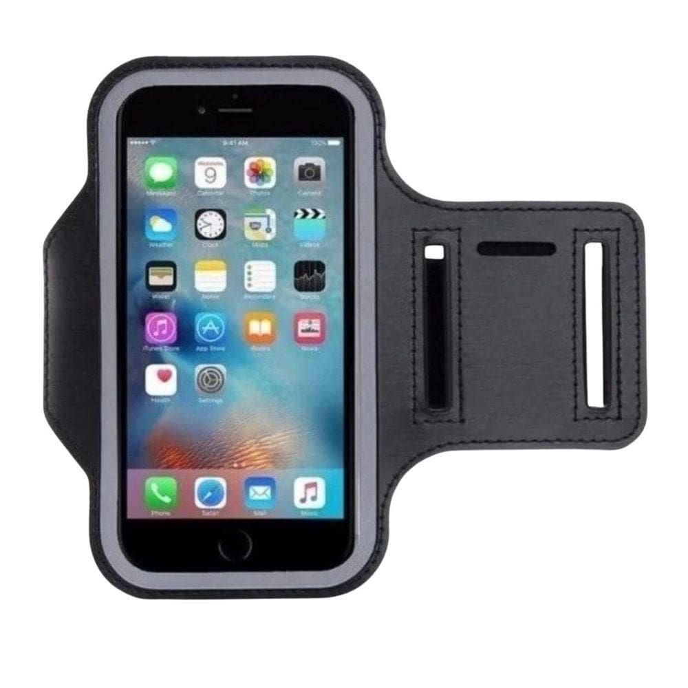 Braçadeira Suporte Porta Celular Para Corrida Academia Exercício Preto