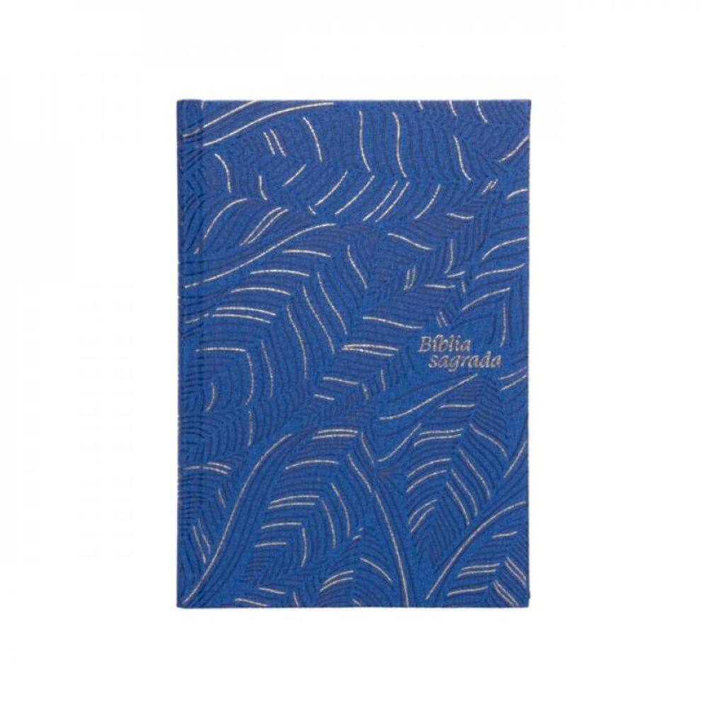 Bíblia Slim Nvi, Letra Grande, Couro-Soft Azul Sobre Capa Dura, Abstrata
