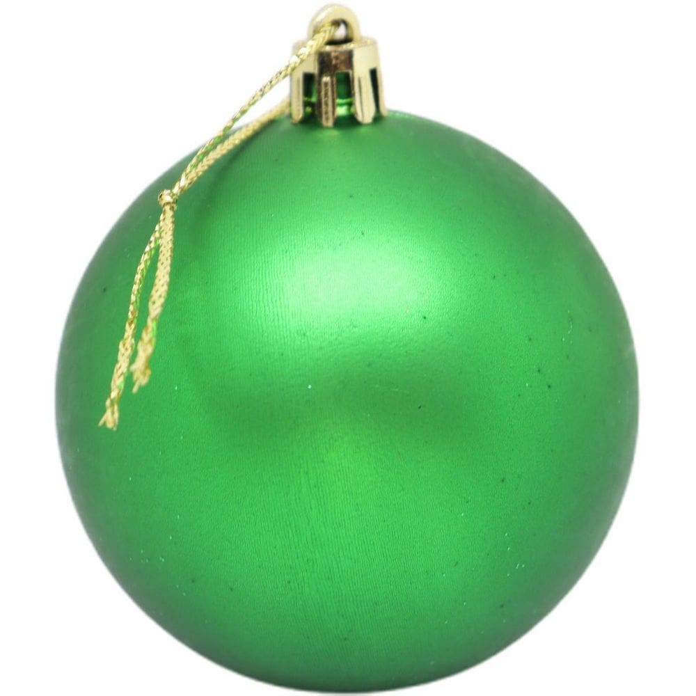 Enfeites Para Decoracao Natal Bola 4Cm  Cor Verde Pct.C/06