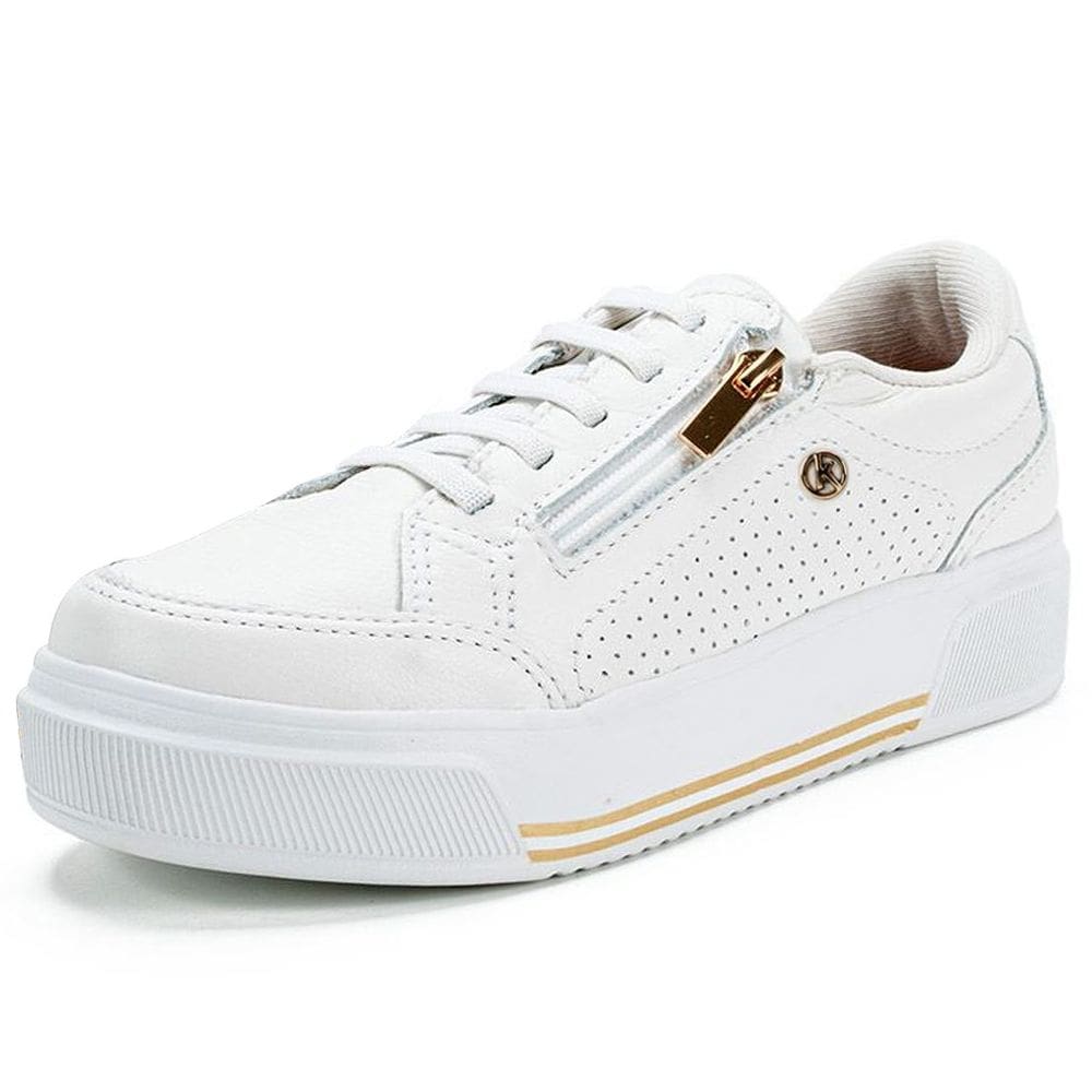 Tenis Feminino Conforto Casual Slip On Couro Kolosh C3541