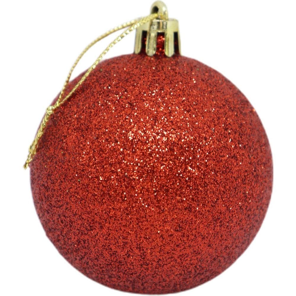 Enfeites TESTE3 Para Decoracao Natal Bola 4Cm Cor Vermelha Pct.C/06