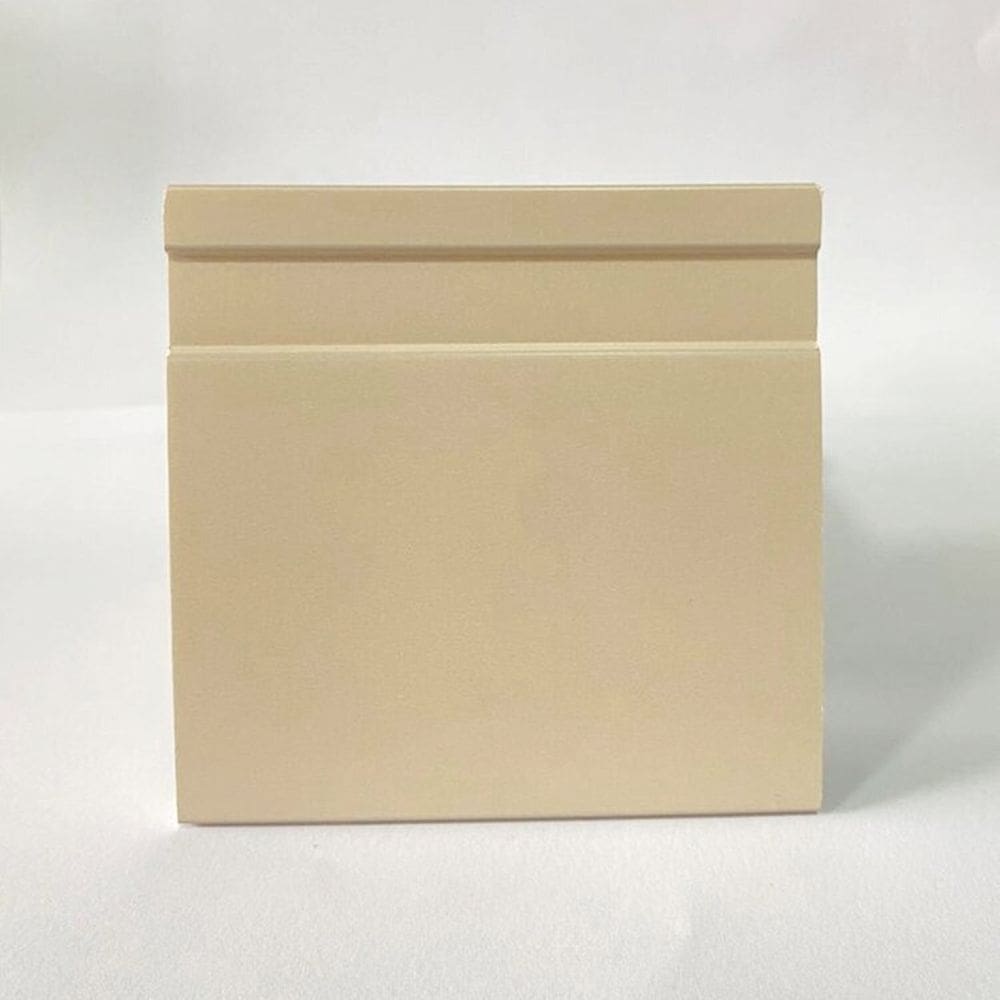 Kit com 5 Barras Rodapé de Poliestireno 10cm X 15mm Frisado Color 12m Grey Rose