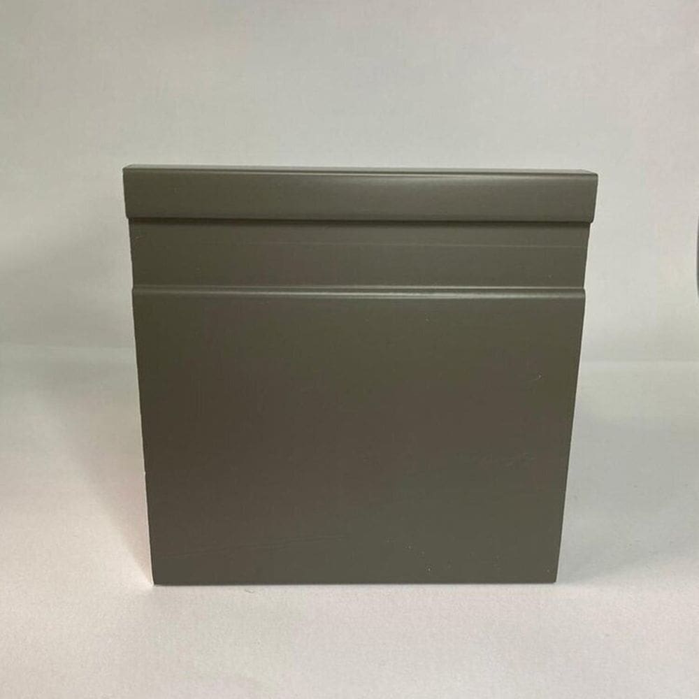 Kit com 30 Barras Rodapé de Poliestireno 10cm X 15mm Frisado Color 72m Cinza Escuro