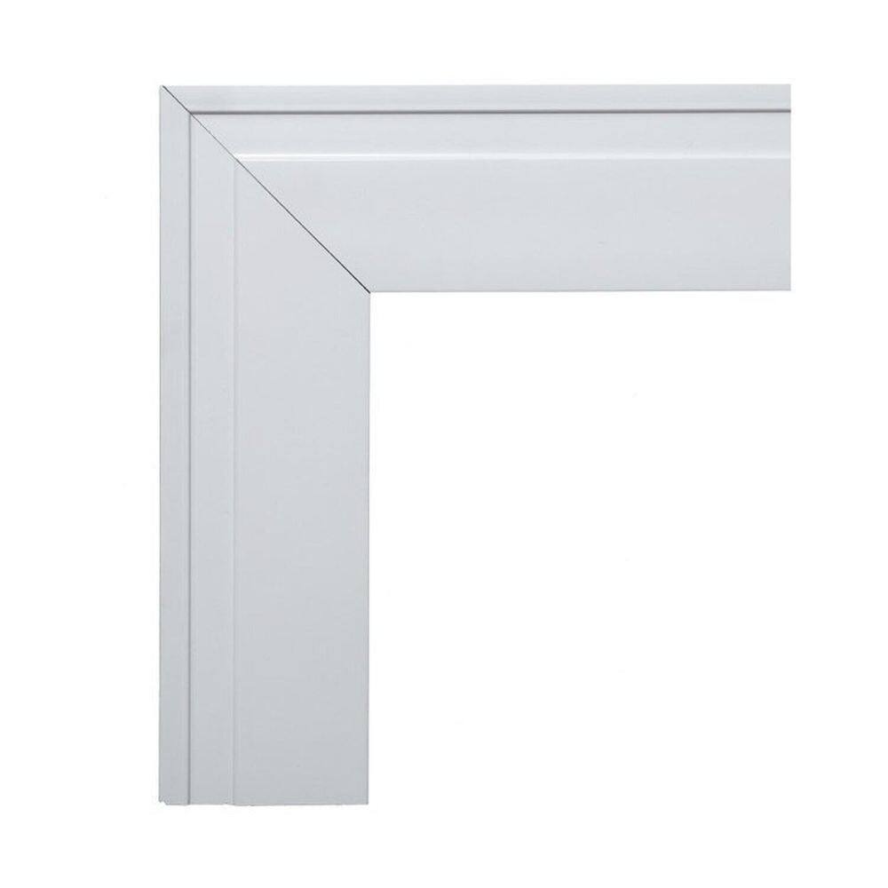 Kit com 3 Barras Guarnição de Poliestireno 7cm X 15mm Frisado 6,75m Branco