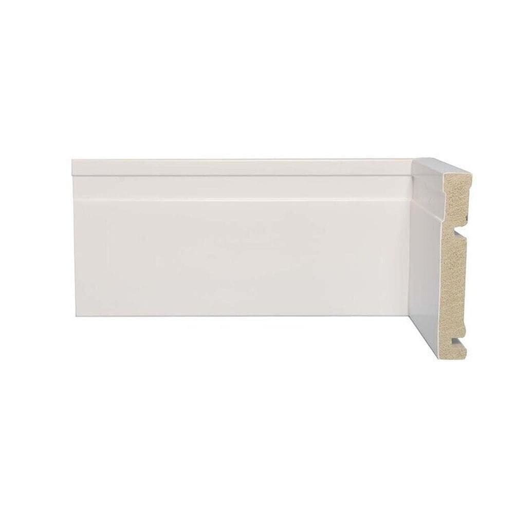 Kit com 3 Barras Guarnição de Poliestireno 10cm X 15mm Frisado 6,75m Branco