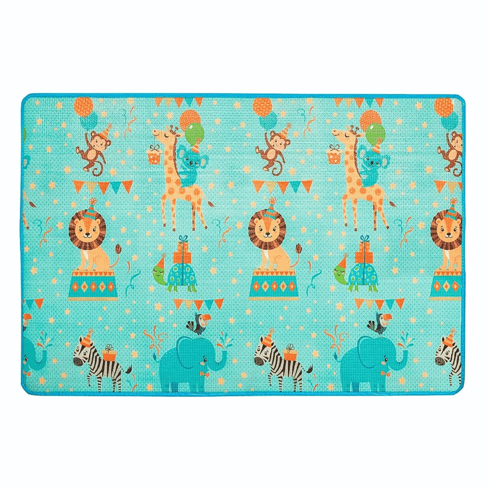 TAPETE DOBRÁVEL BUBA FESTA ANIMAL 120CM x 180CM DUPLA FACE