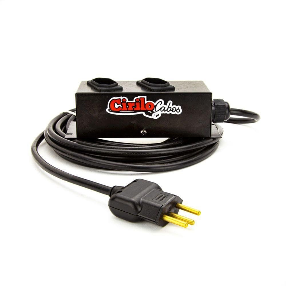 Extensão Cabo Pp 3x2,50 De 2 Tomadas 20a - 1 Metro