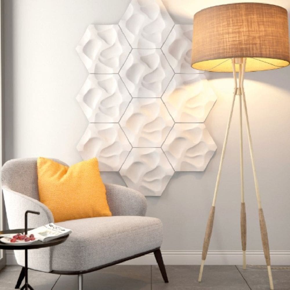 Kit com 5 Barras Rodapé de Poliestireno Md8 12mm X 244cm X 8cm 12m Branco