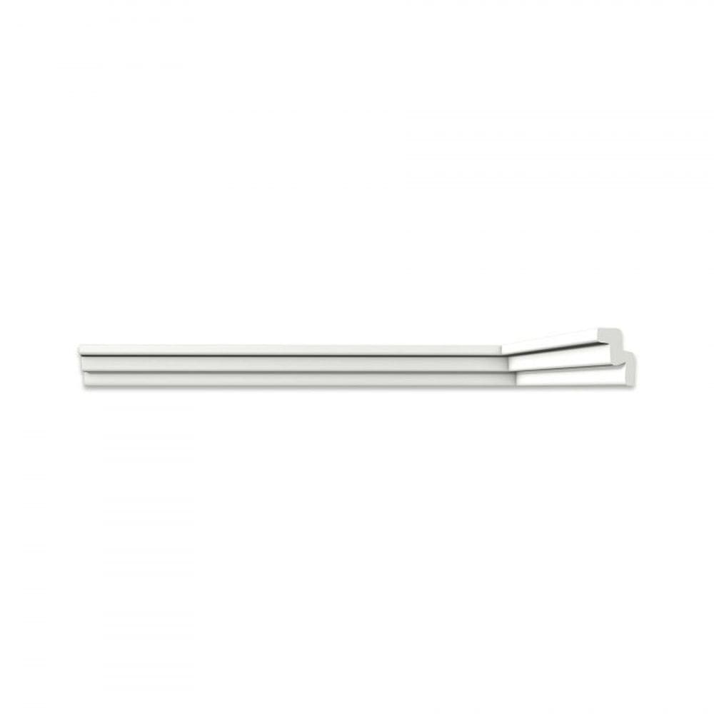 Kit com 3 Barras Roda Teto Perfil de Poliestireno T30 Homestar 6m Branco