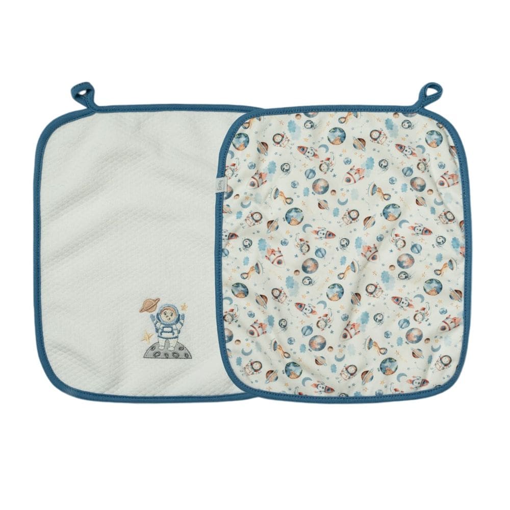 Kit 2 Babinhas Paninho de Boca Menino Matelasse Espacial -Hug