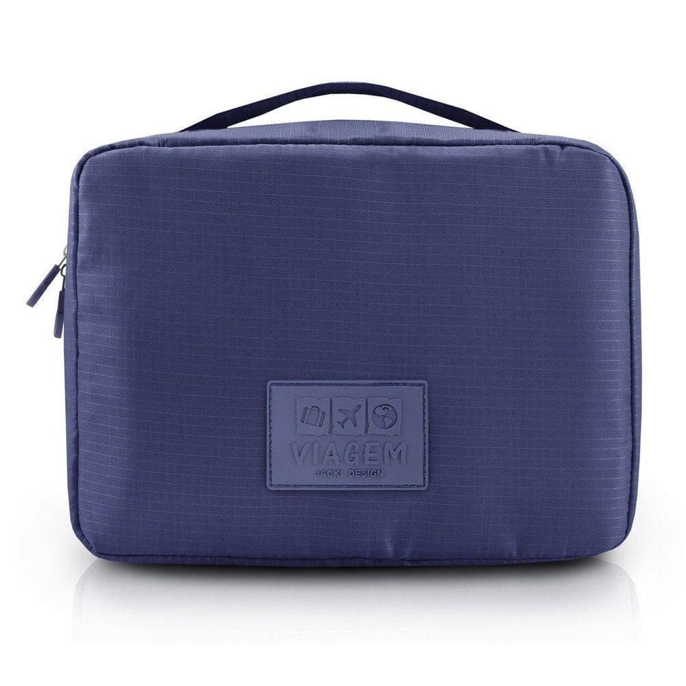 Necessaire De Viagem Estampa Lisa Jacki Design Azul