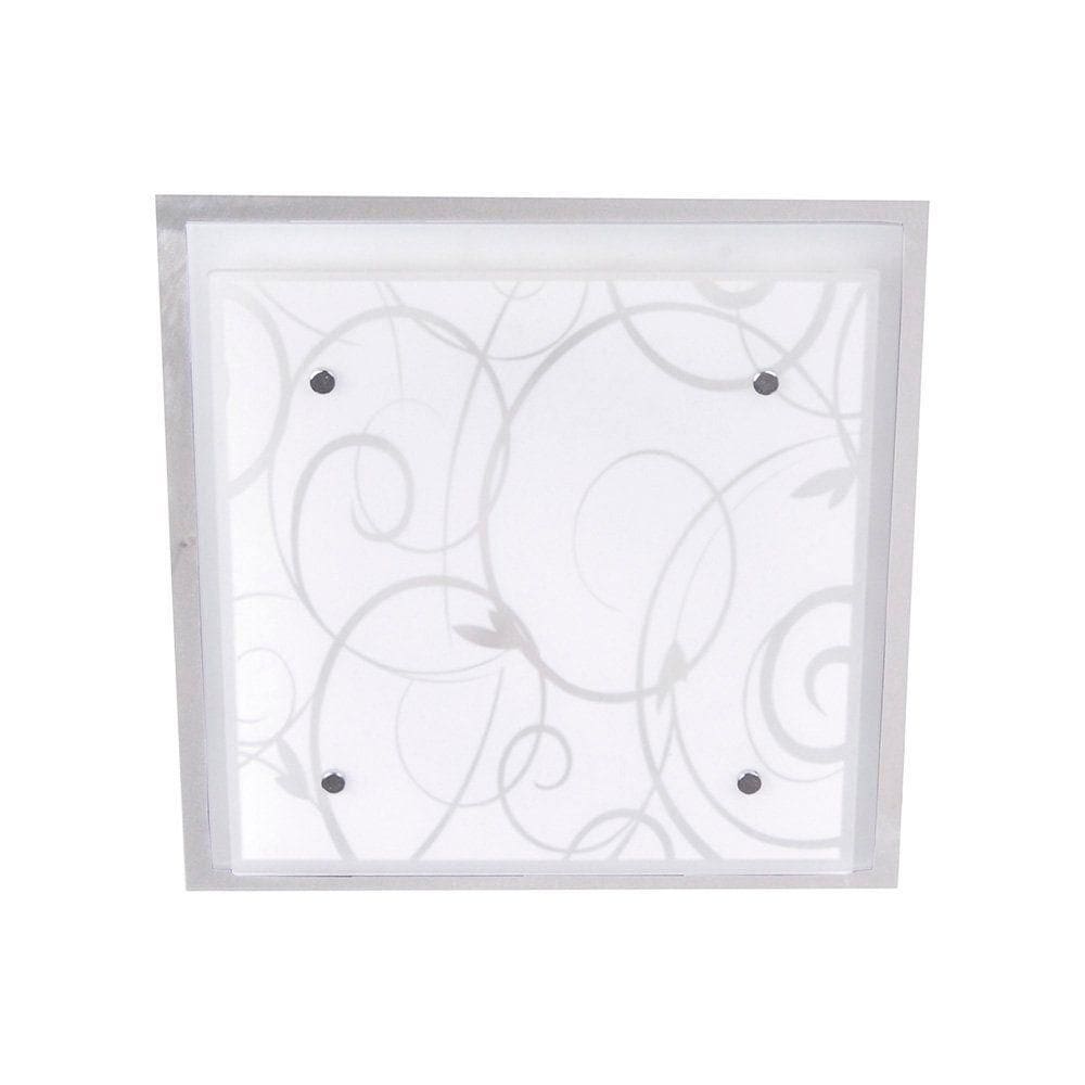 Plafon Taschibra Angra 25cm Quadrado Branco E27 Bivolt