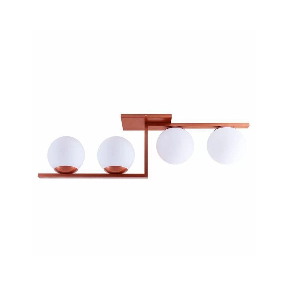 Luminária Plafon Moderno Startec Havana Globo 4xe27 Cobre Bivolt