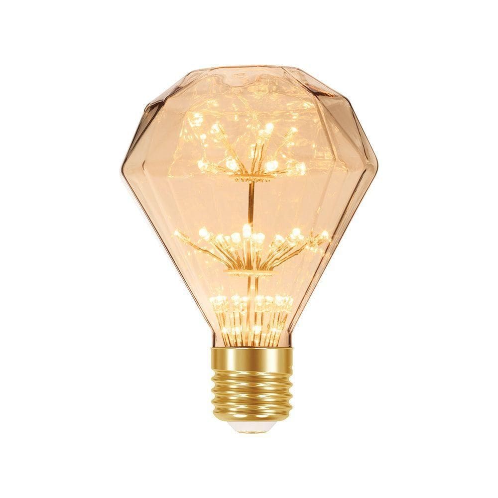 Lâmpada Led Taschibra Vintage Fireworks D95 E27 Bivolt 2200k Amarelo âmbar