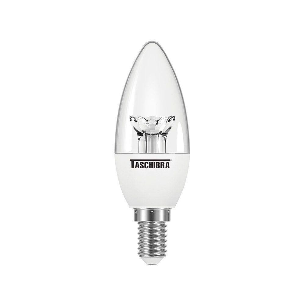Lâmpada Led Vela Clara Tvl 3w Taschibra E14/e27 Bivolt 2700k Luz Quente