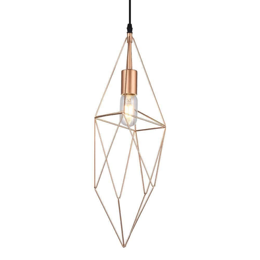 Lustre Pendente Taschibra Aramado Península Cobre E27 Bivolt