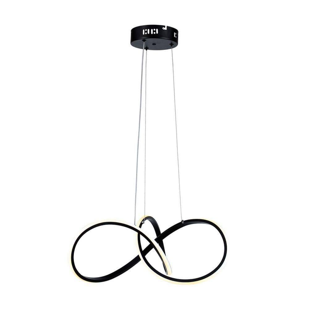 Lustre Pendente Taschibra Design Tóquio 30w Led 45cm Luz Quente 3000k Bivolt Preto