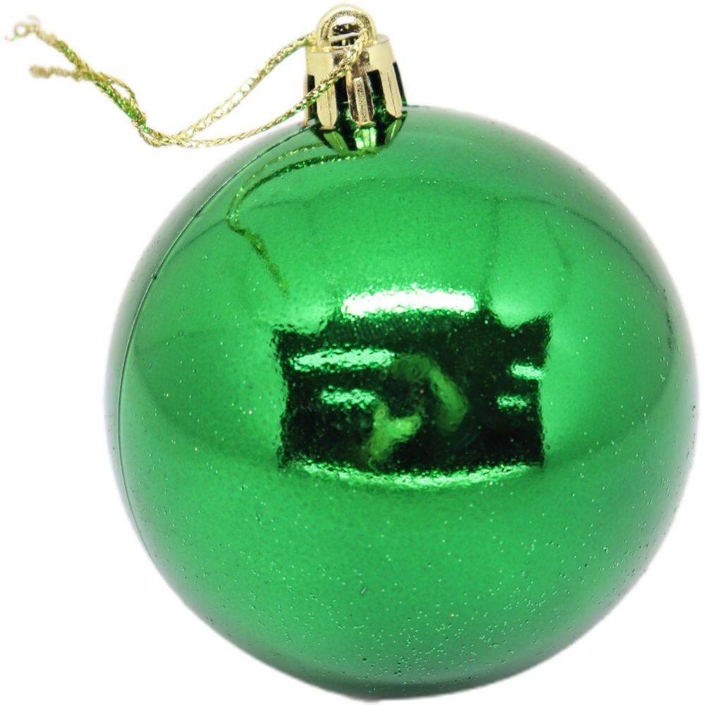 Enfeites Para Decoracao Natal Bola 6Cm Cor Verde Pct.C/06