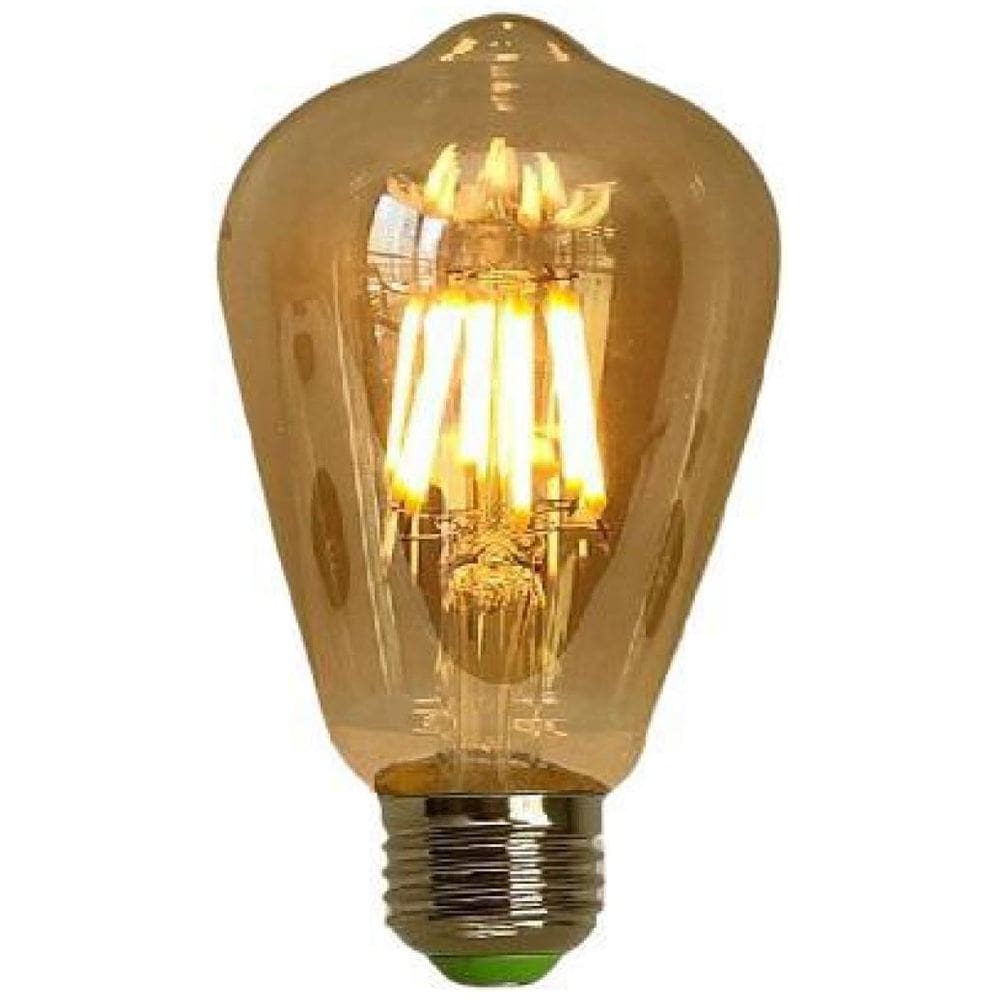 Lampada Led Filamento Bulbo St64 4W E27 Ambar Retro 2200K