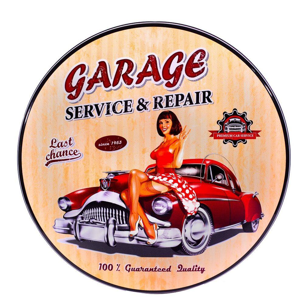 Luminoso de Parede Garage Retrô Vintage para Bar, Garagem, Churrasqueira, Espaço Gourmet