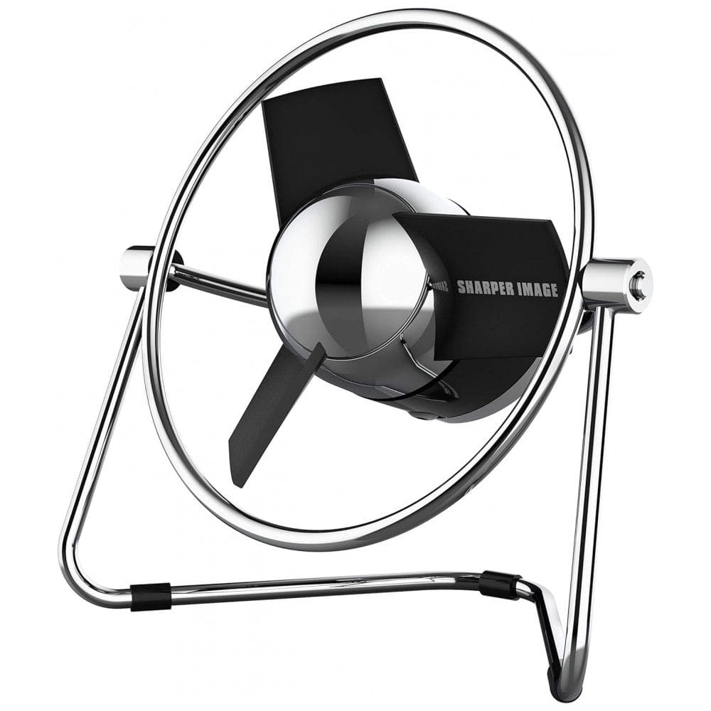 Ventilador de Mesa com 2 Velocidades, 110V, SHARPER IMAGE FA1 0092 06, Preto Cromado