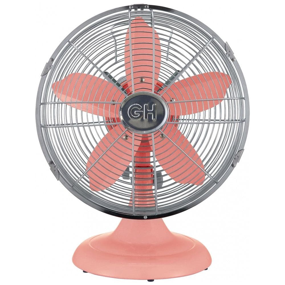 Ventilador de Mesa Retrô com 3 Velocidades, 110V, Good Housekeeping 92610, Salmão
