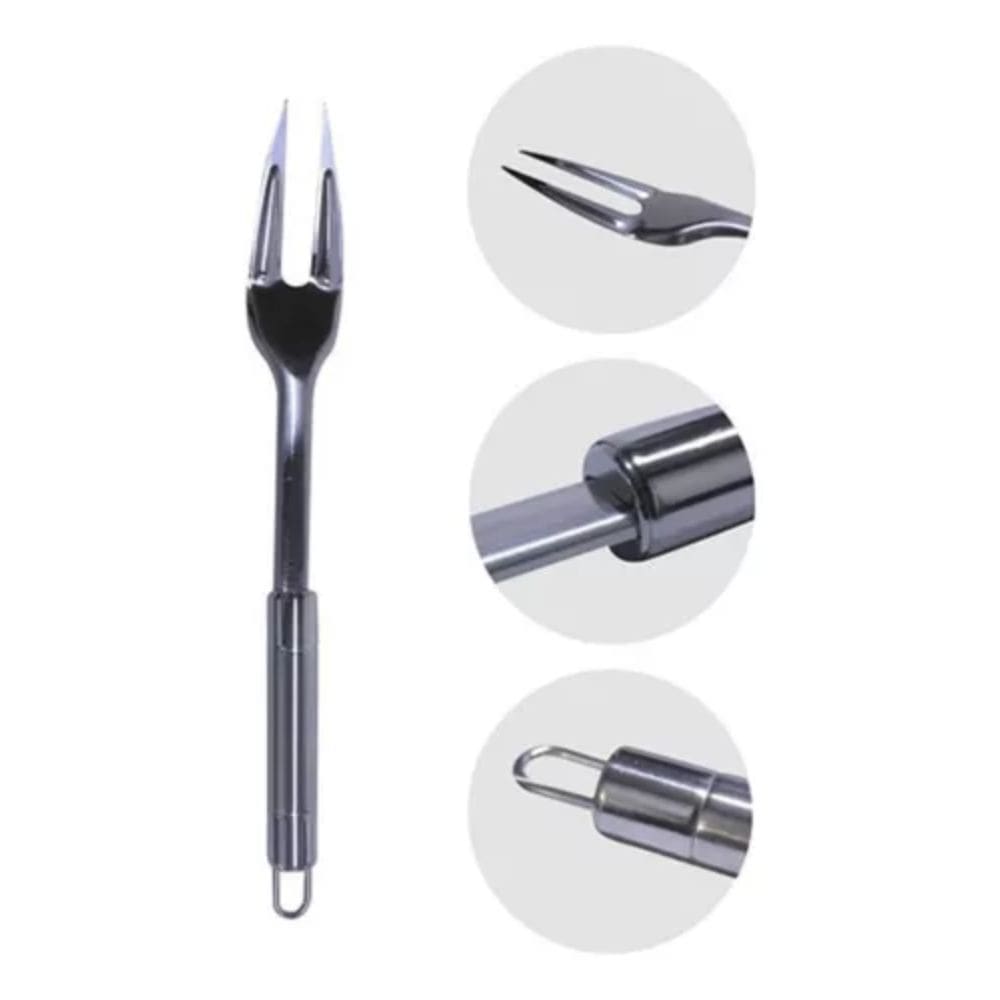 Kit 5 Garfo Para Servir Em Aço Inox sf 31CM UAS056