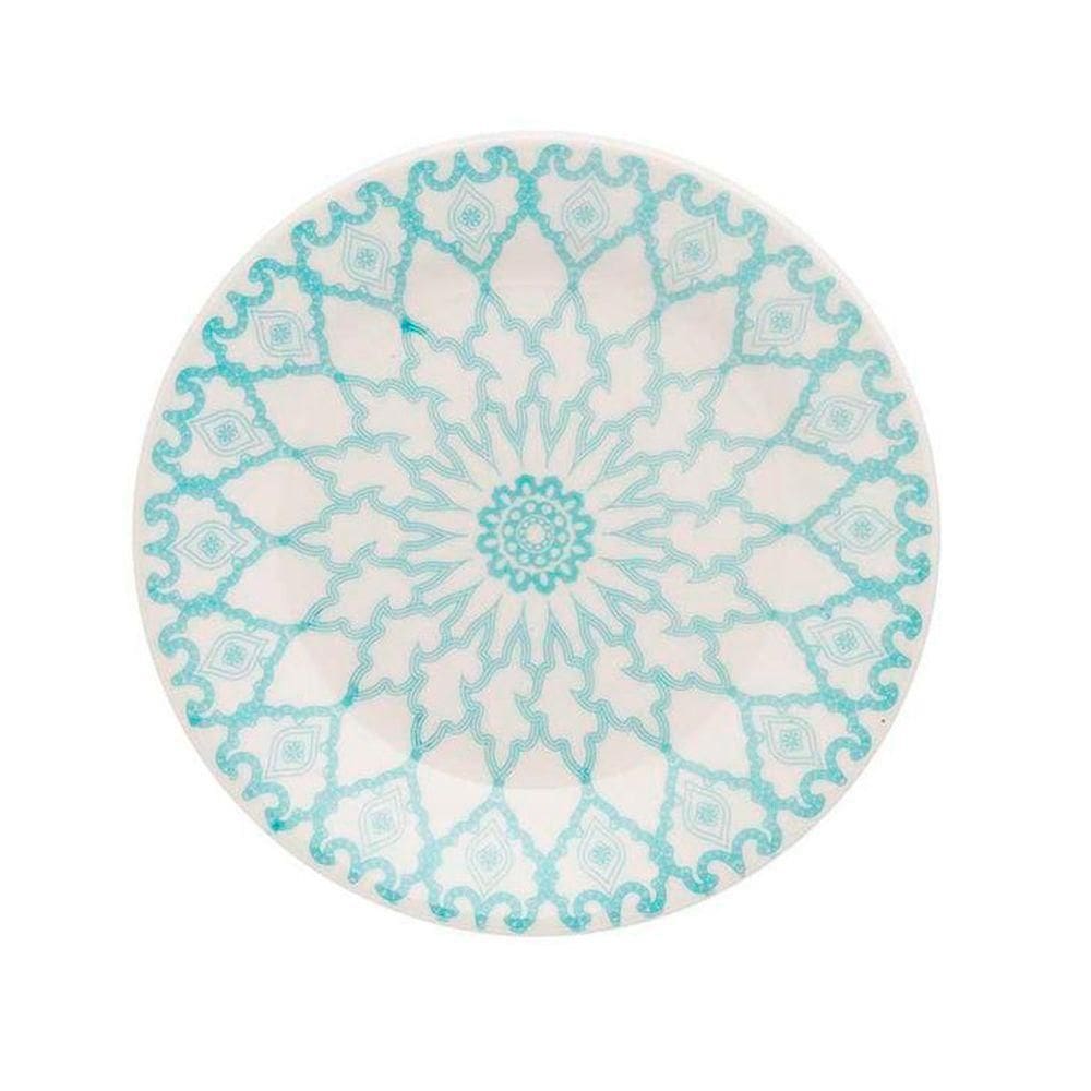 Prato De Sobremesa Cerâmica Estampa Donna Mandala 18cm 1un - Biona 091080