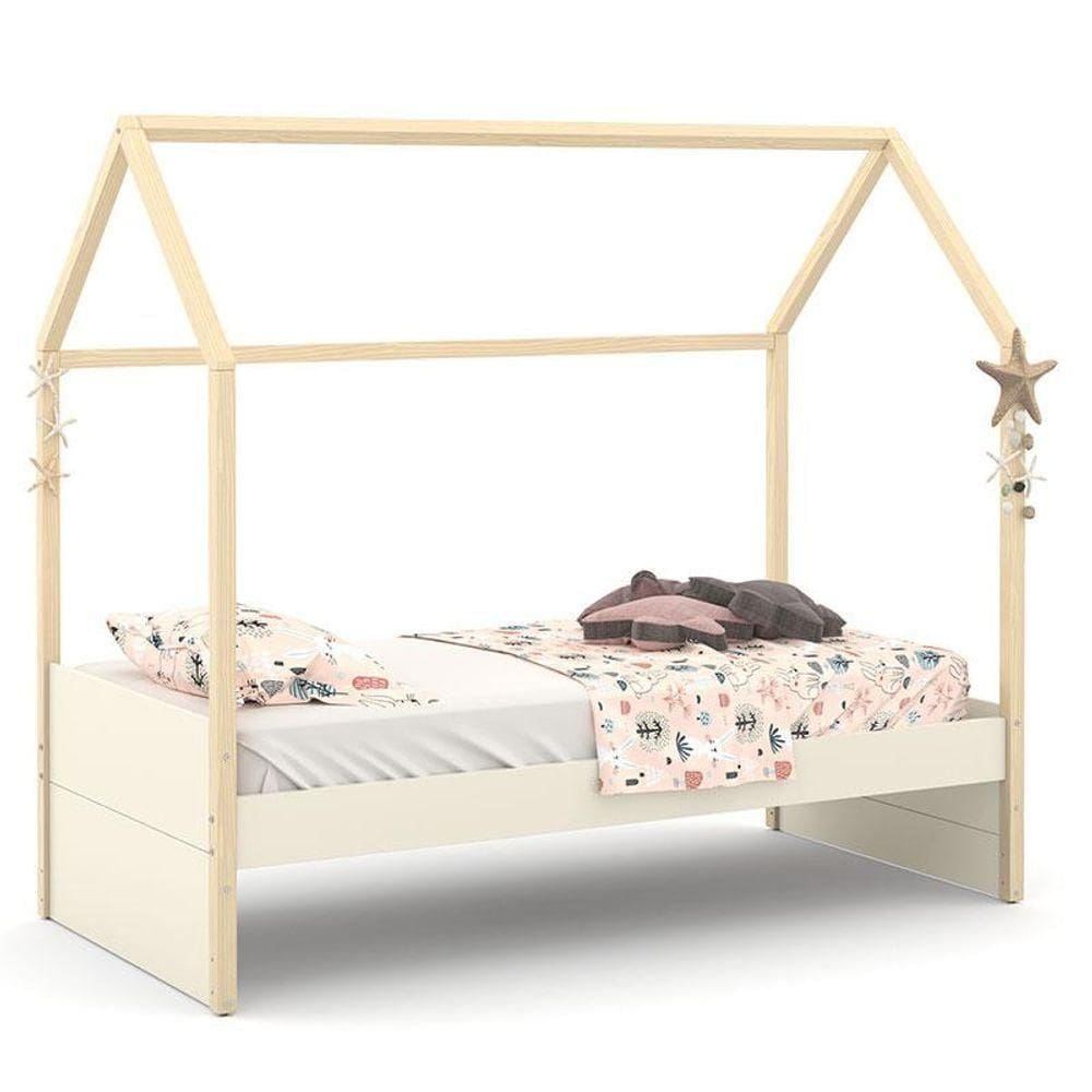 Cama Montessoriana Kids Liv Off White Natural - Matic