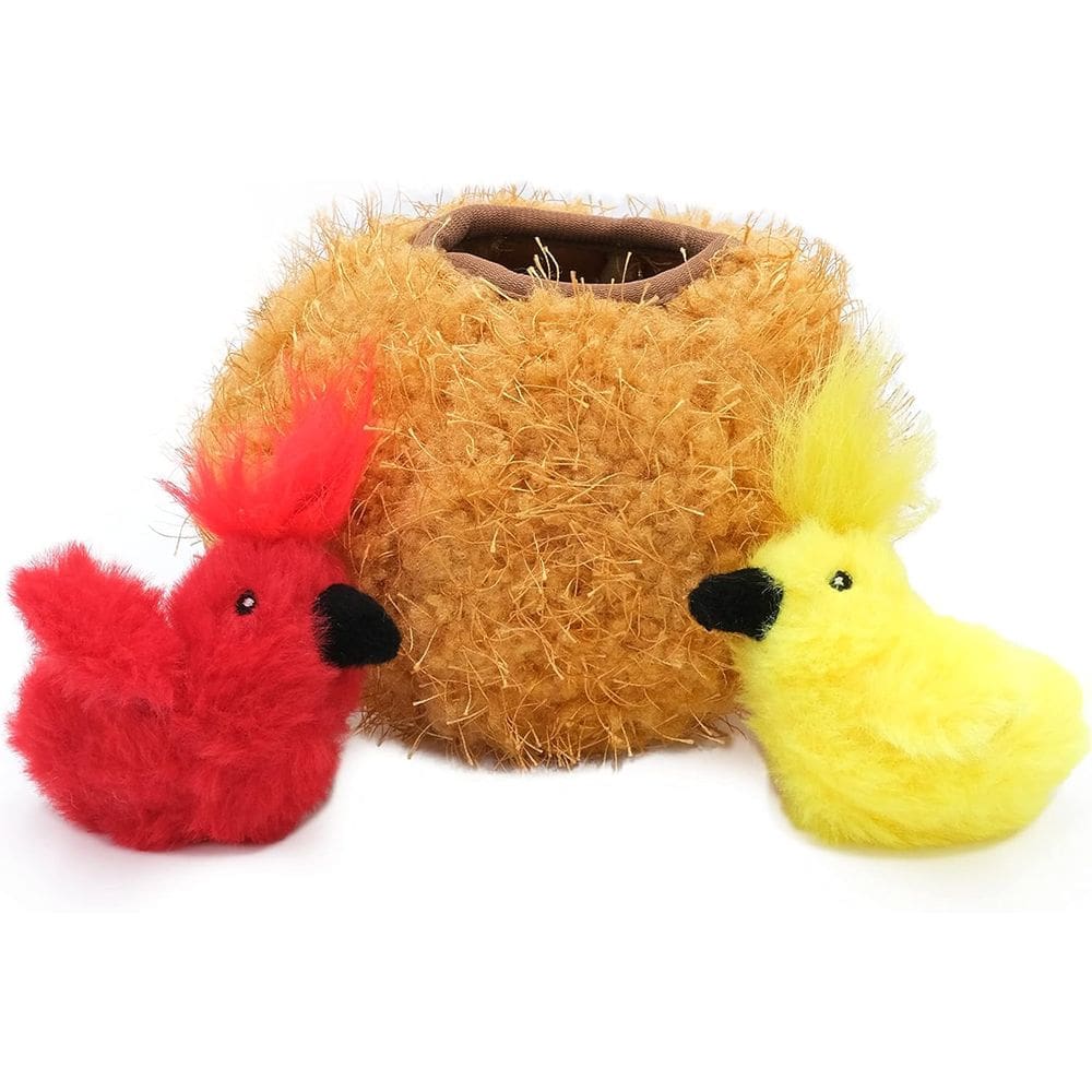 Pelúcia Zippypaws Burrow Brinquedo Com Catnip Pássaros no Ninho Para Gatos