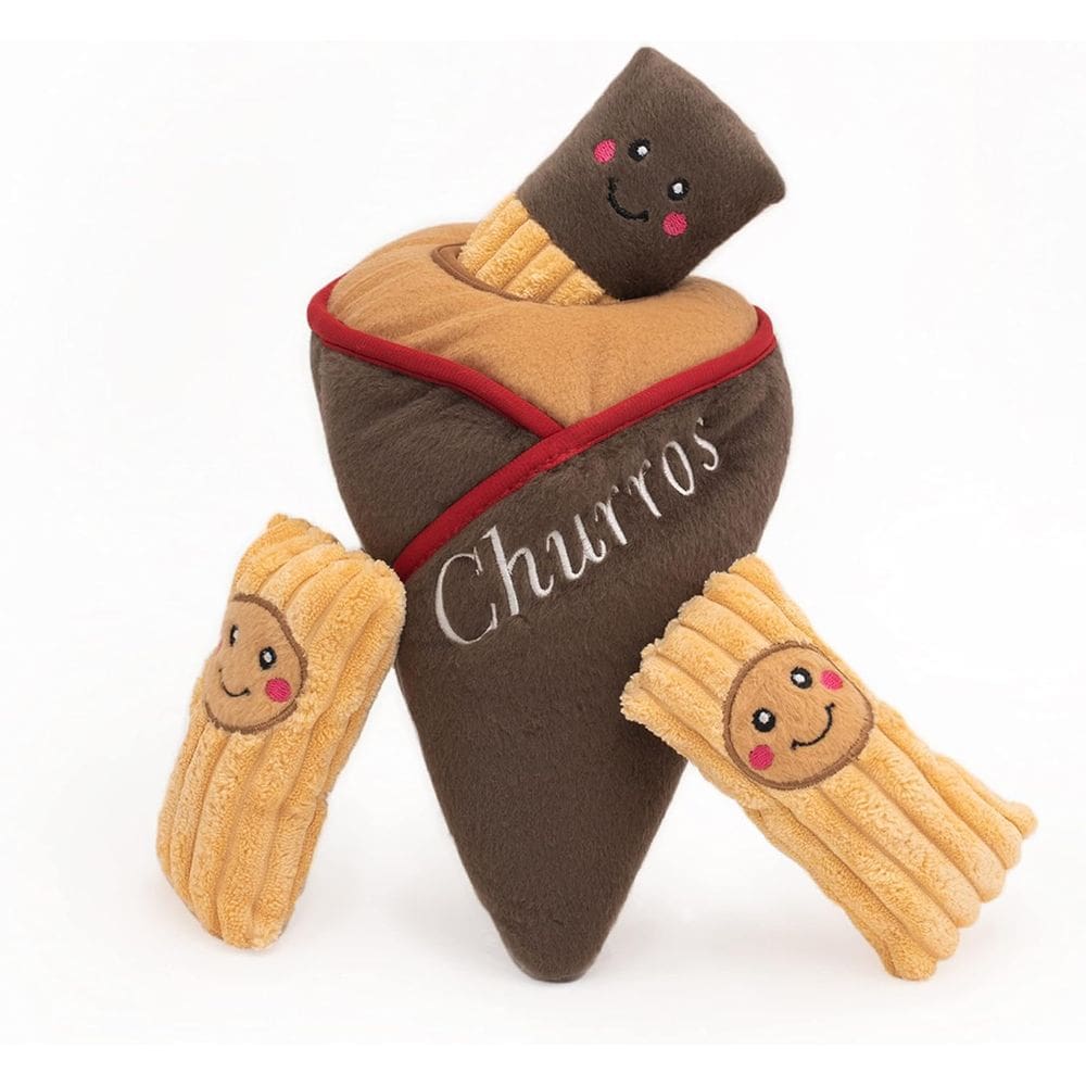 Pelúcia Zippypaws Burrow Brinquedo Com Apito Cone de Churro Para Cães E Gatos