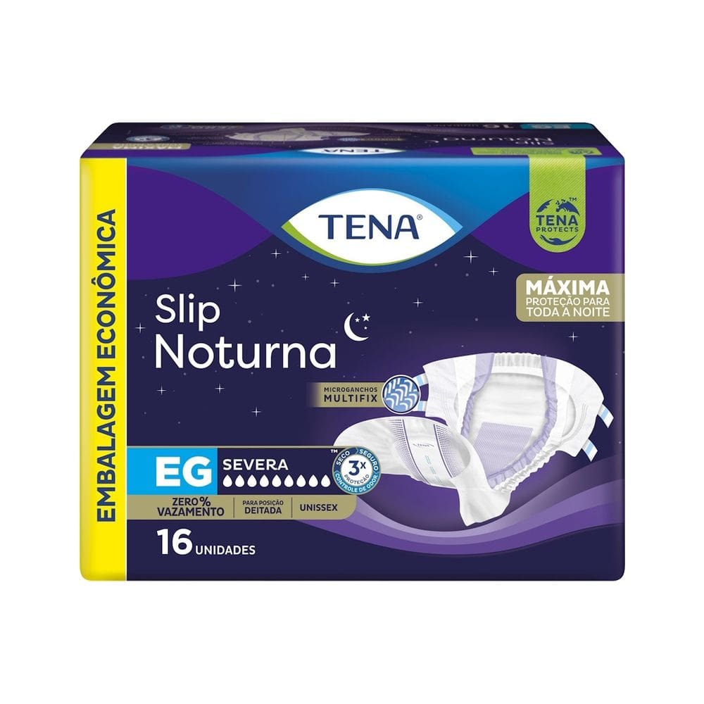 Fralda Geriátrica Noturna Tamanho EG 16 Unidades Tena