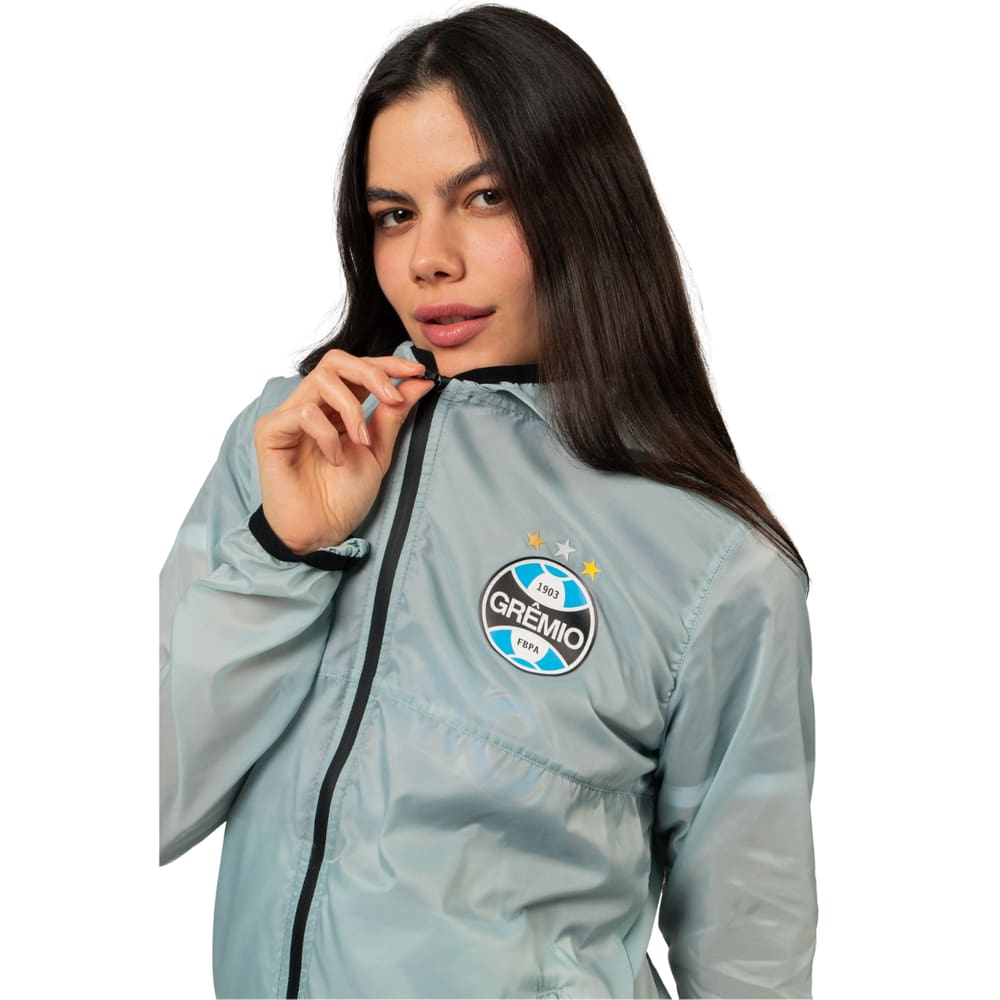 Jaqueta Corta Vento Feminina Grêmio Oficial