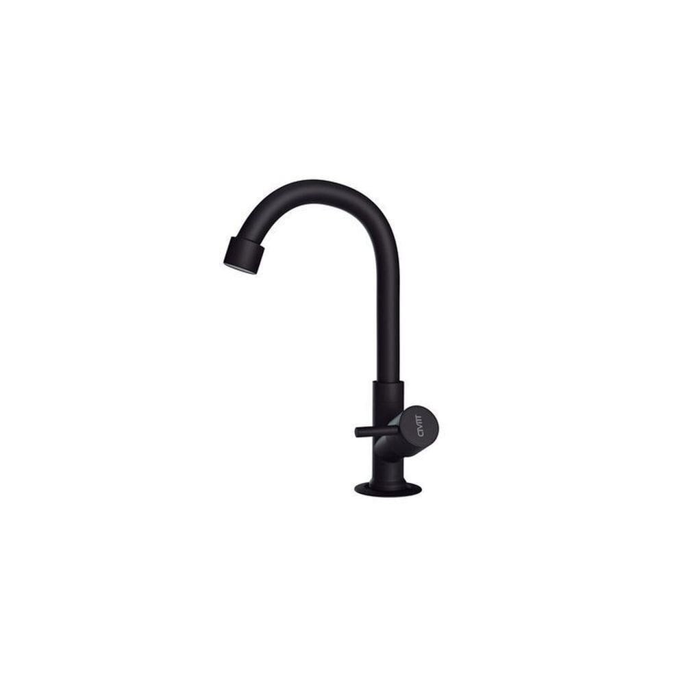 Kit 3 Torneiras Lavatorio Metal Fosco Giratorio Alavanca Civitt Preto