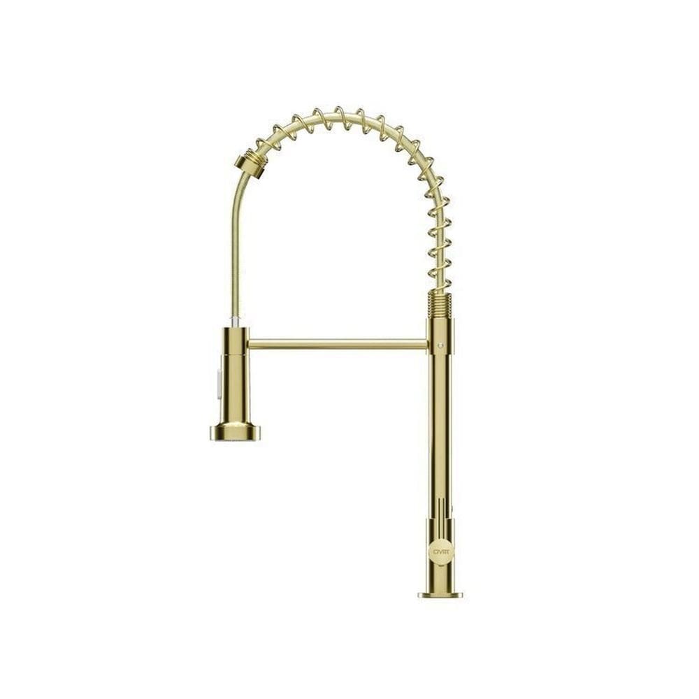 Kit 2 Torneiras Gourmet Bancada Cozinha Água Fria Civitt Dourado