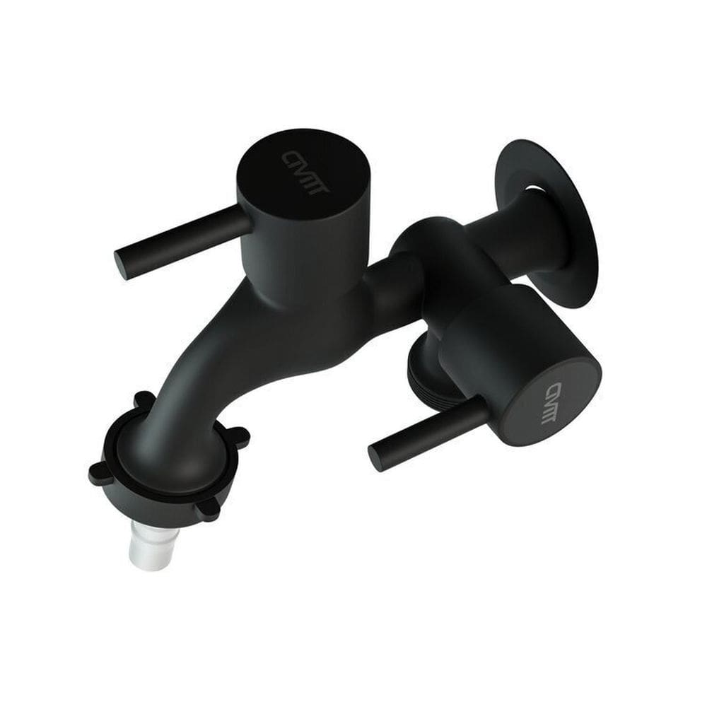 Kit 2 Torneiras Metal para Máquina de Lavar Civitt Preto