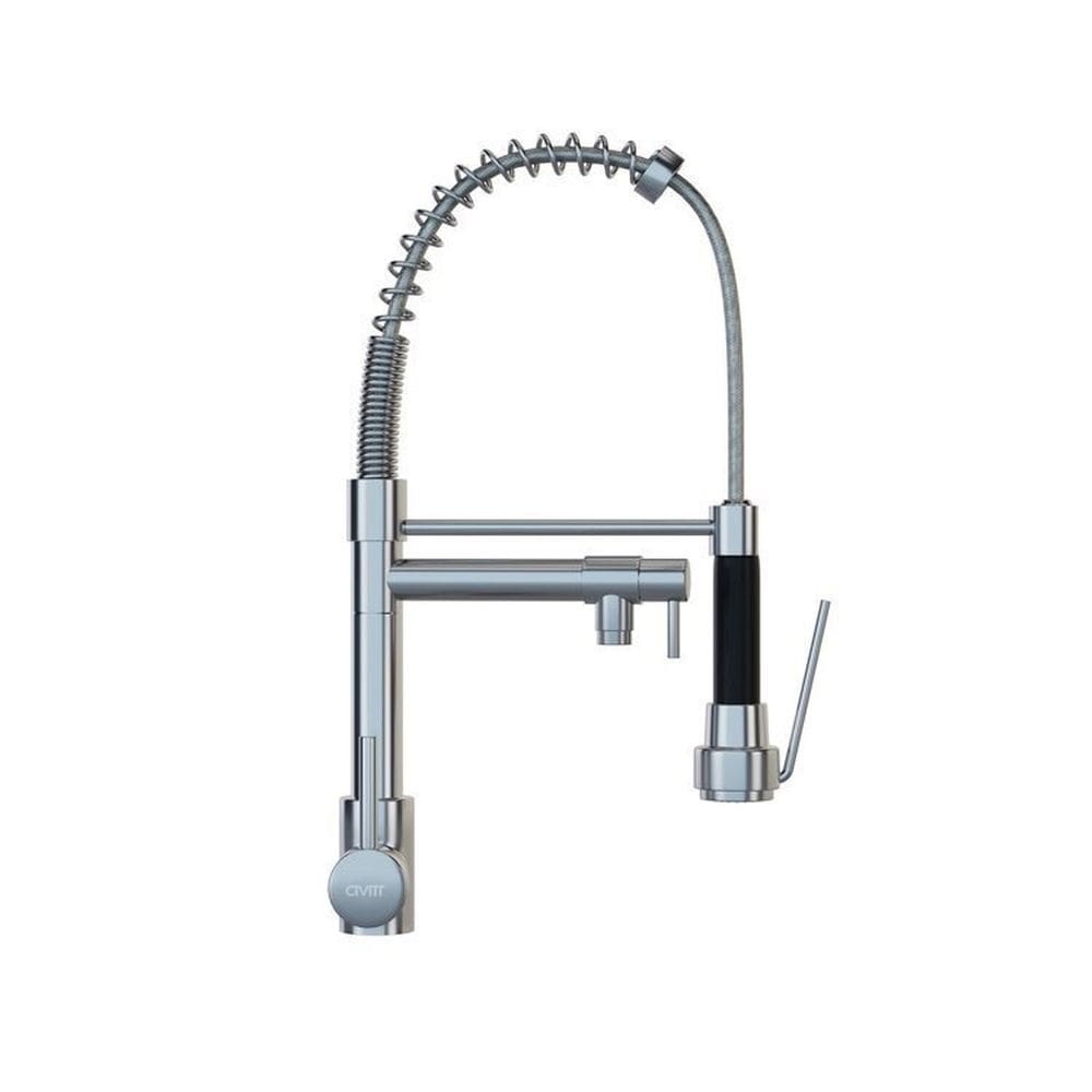 Kit 3 Torneira Cozinhas Gourmet Monocomando Cromada 50cm Duas Saídas Civitt Cromada