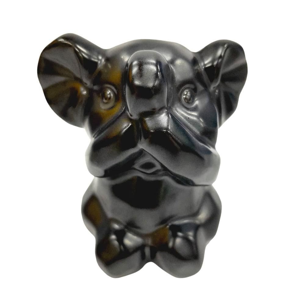 Figura Elefante Não Fala Preto 9cm - Western Figura Elefante Não Fala cor Preto 9cm - Western