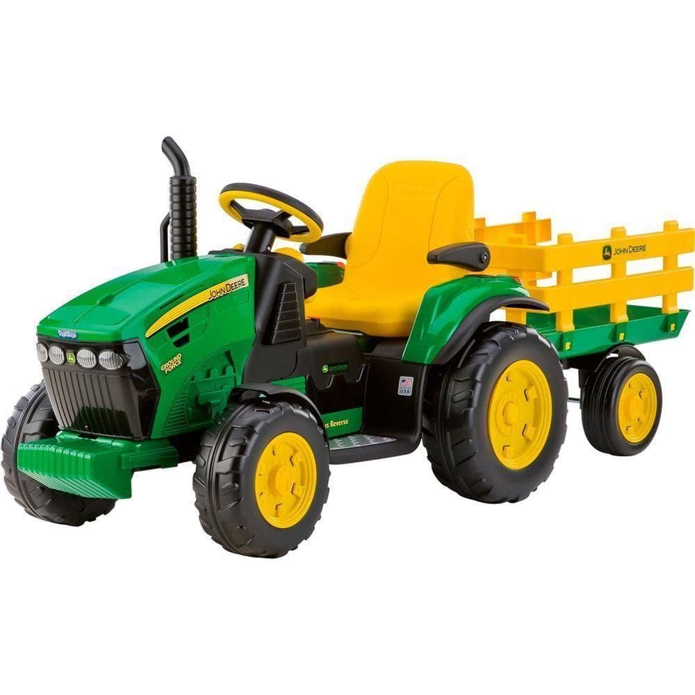 Trator Eletrico Infantil Peg-pérego John Deere Ground Force 12v Verde E Amarelo U