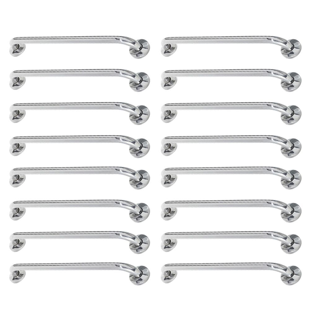 Alça de Apoio Inox Barra 80cm Kit 16 Unidades Cadeirante Idoso Deficiente Banheiro Box Corrimao Segurança Acessibilidade Suporte